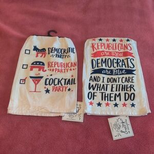 Primitives by Kathy Red and Blue Humorous Kitchen Towel